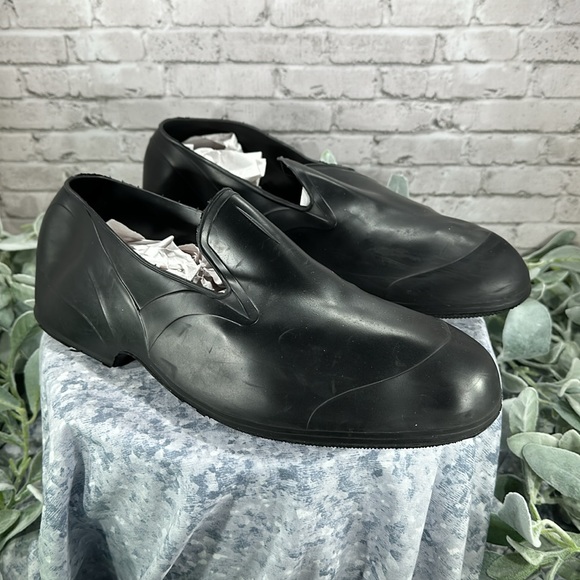 Tingly Black Rubber Over-Shoe Dress Shoe Galoshes Men’s Extra Large❄️VGUC❄️ - Picture 10 of 10